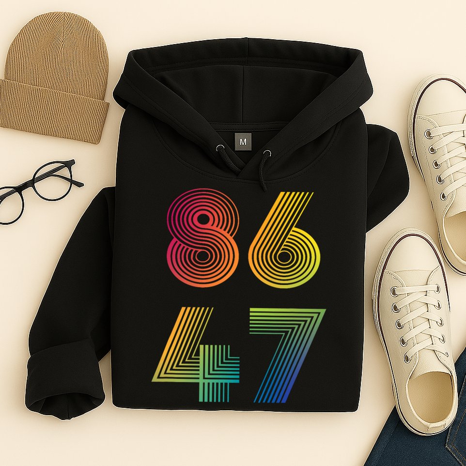 86 47 Anti Trump 8647 Impeach 47 Antitrump President Retro Hoodie