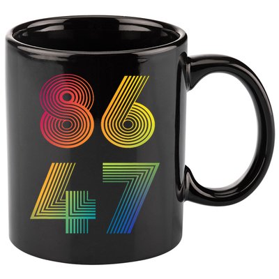 86 47 Anti Trump 8647 Impeach 47 Antitrump President Retro 11oz C Handle Ceramic Mug