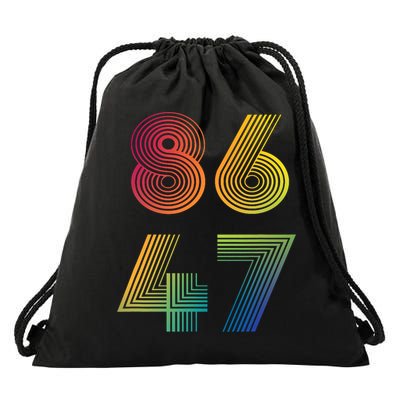 86 47 Anti Trump 8647 Impeach 47 Antitrump President Retro Drawstring Bag