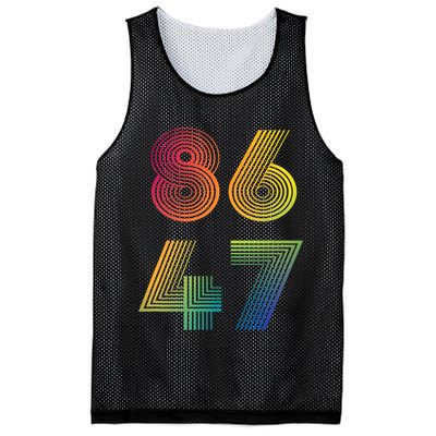 86 47 Anti Trump 8647 Impeach 47 Antitrump President Retro Mesh Reversible Basketball Jersey Tank
