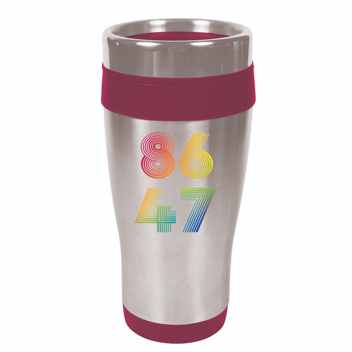 86 47 Anti Trump 8647 Impeach 47 Antitrump President Retro 16oz Travel Tumbler