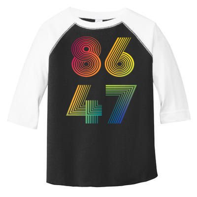86 47 Anti Trump 8647 Impeach 47 Antitrump President Retro Toddler Fine Jersey T-Shirt