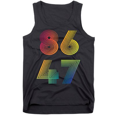 86 47 Anti Trump 8647 Impeach 47 Antitrump President Retro Tank Top