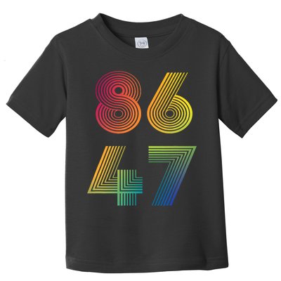 86 47 Anti Trump 8647 Impeach 47 Antitrump President Retro Toddler T-Shirt