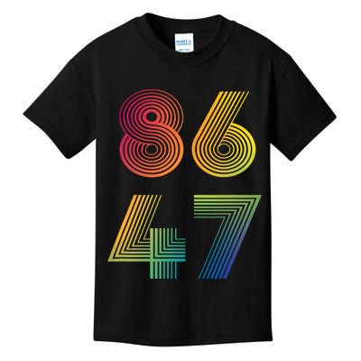 86 47 Anti Trump 8647 Impeach 47 Antitrump President Retro Kids T-Shirt
