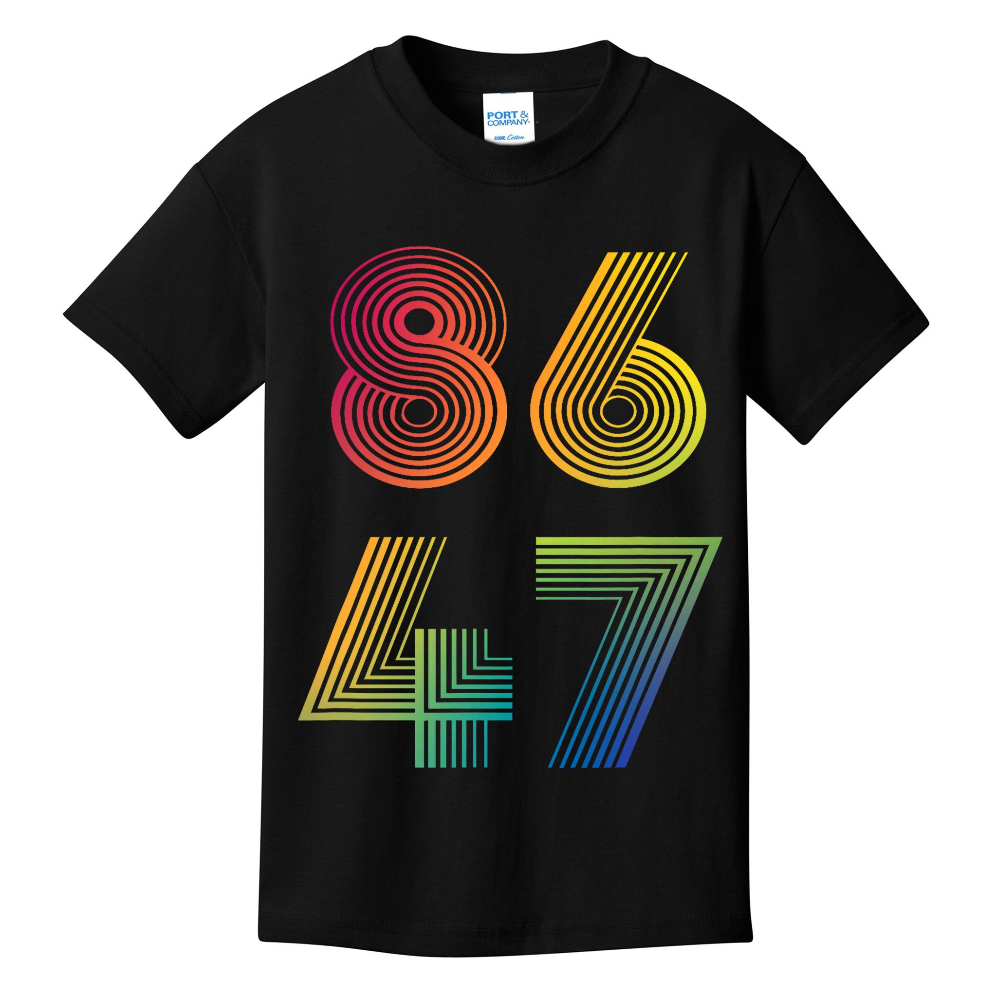 86 47 Anti Trump 8647 Impeach 47 Antitrump President Retro Kids T-Shirt