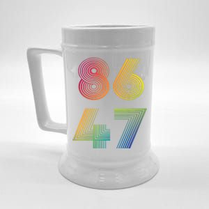 86 47 Anti Trump 8647 Impeach 47 Antitrump President Retro Beer Stein