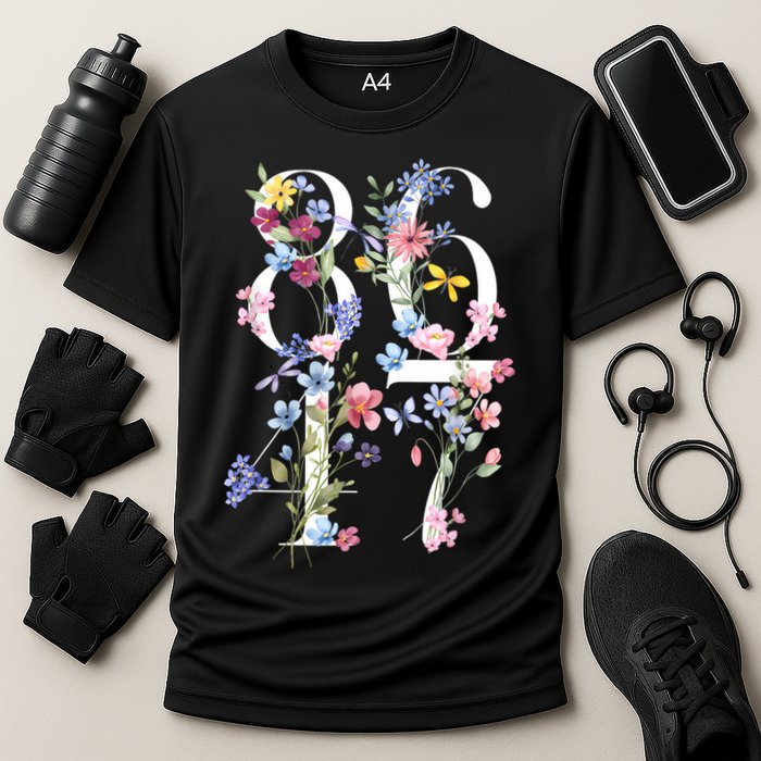 86 47 Floral Boho Style Cooling Performance Crew T-Shirt