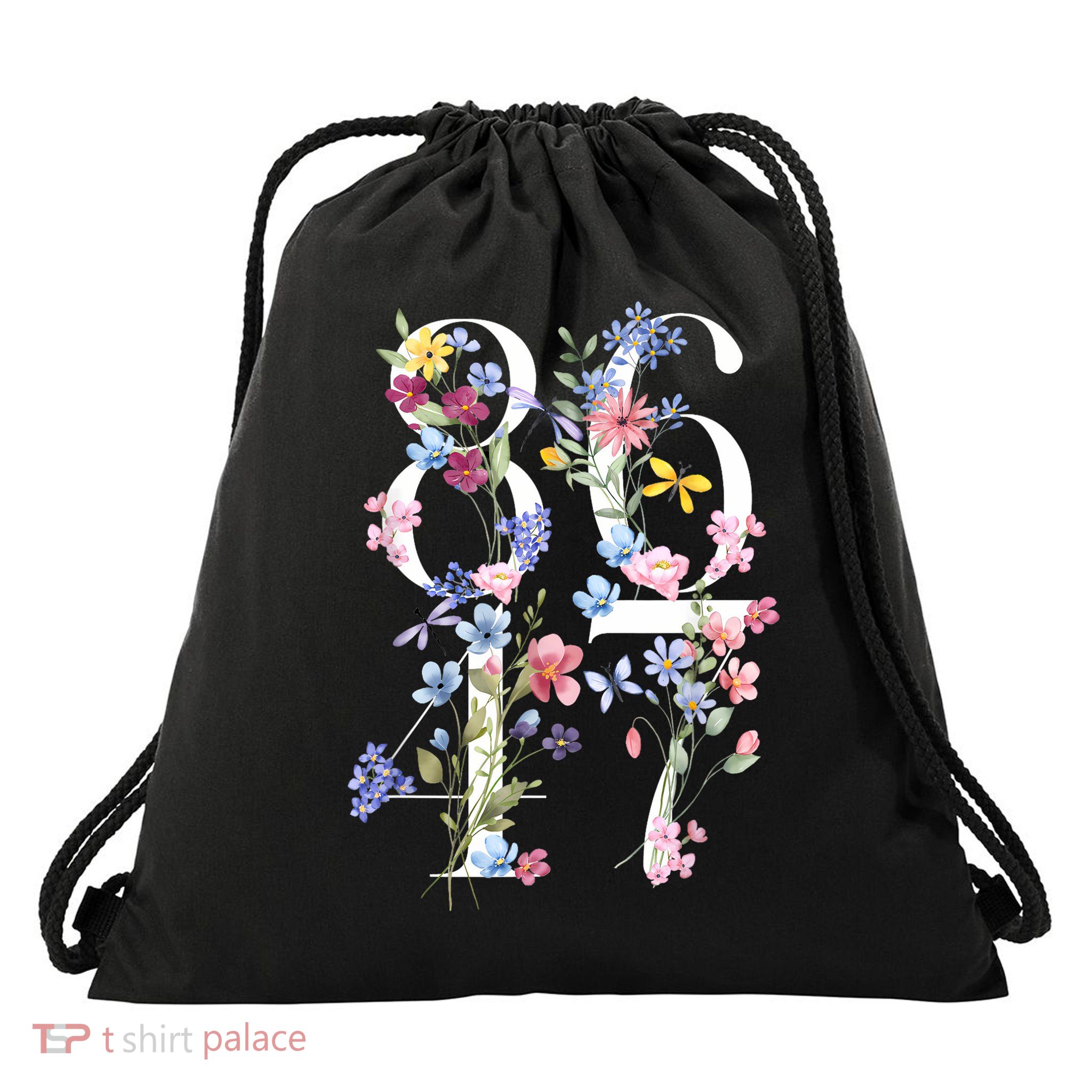 86 47 Floral Boho Style Drawstring Bag