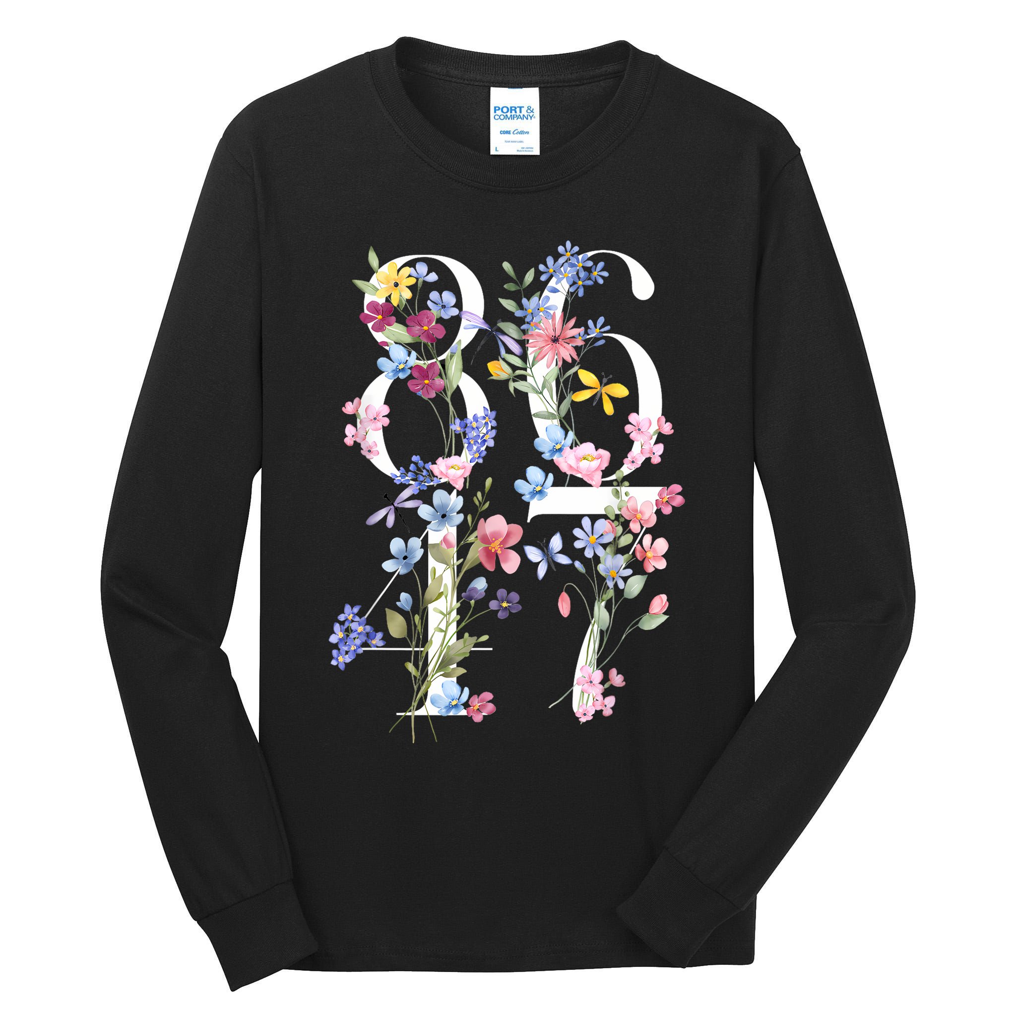 86 47 Floral Boho Style Tall Long Sleeve T-Shirt