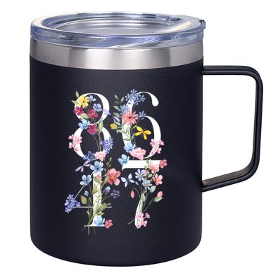 86 47 Floral Boho Style 12oz Stainless Steel Coffee Mug