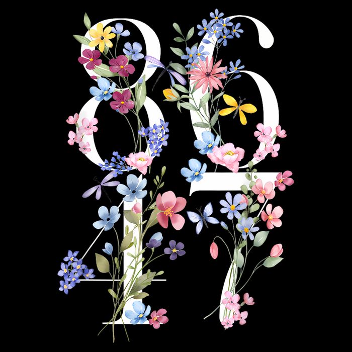 86 47 Floral Boho Style Poster