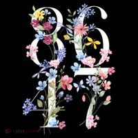 86 47 Floral Boho Style Womens T-Shirt