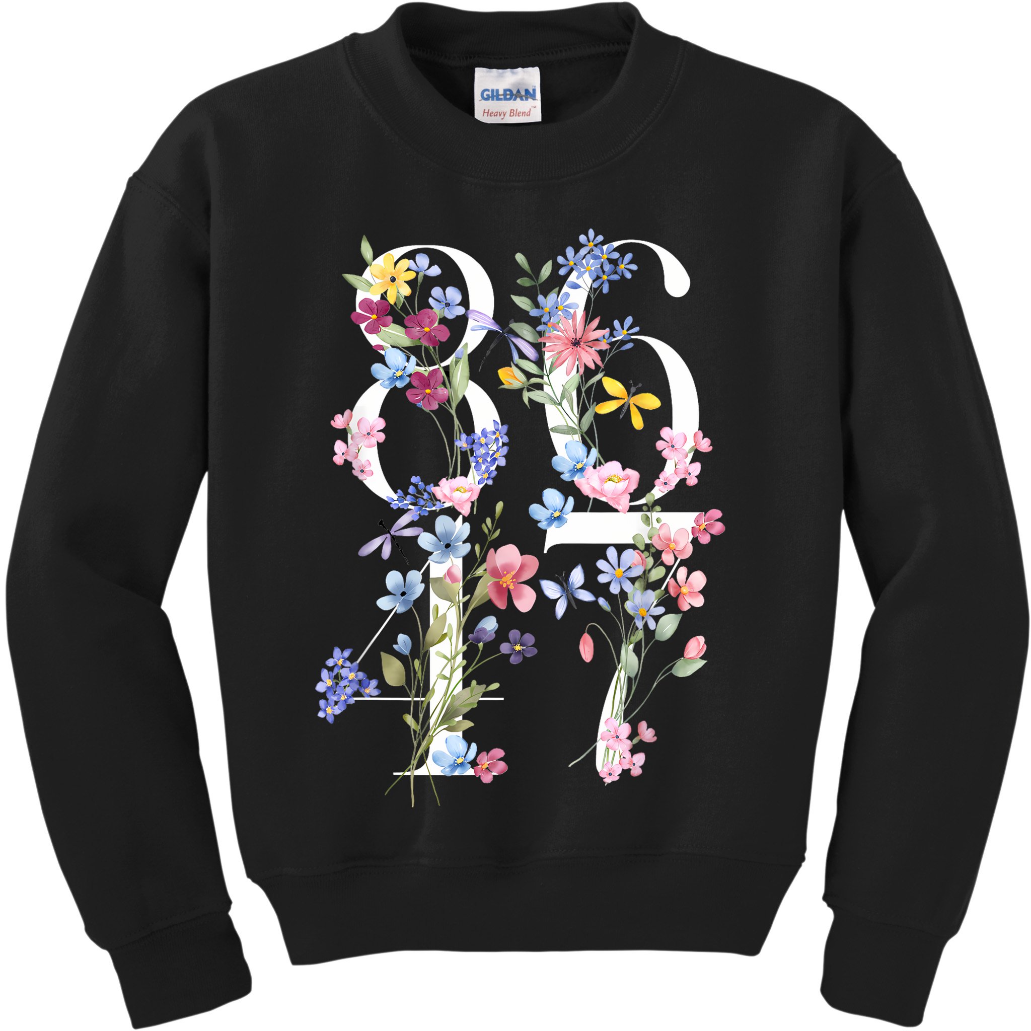 86 47 Floral Boho Style Kids Sweatshirt