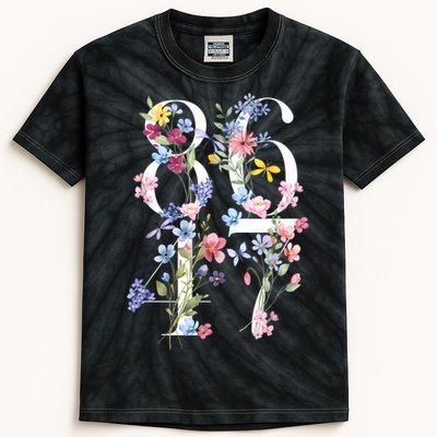 86 47 Floral Boho Style Kids Tie-Dye T-Shirt
