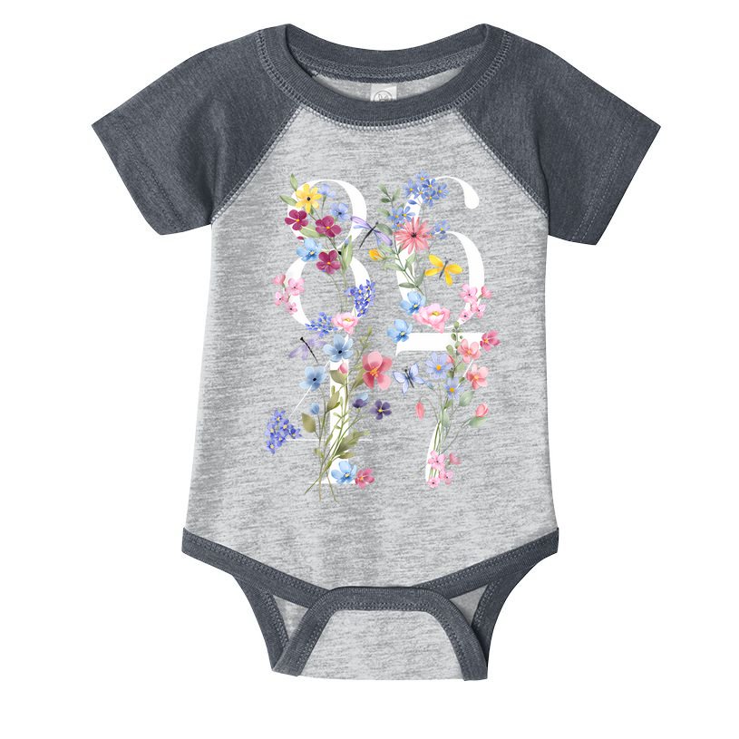 86 47 Floral Boho Style Infant Baby Jersey Bodysuit