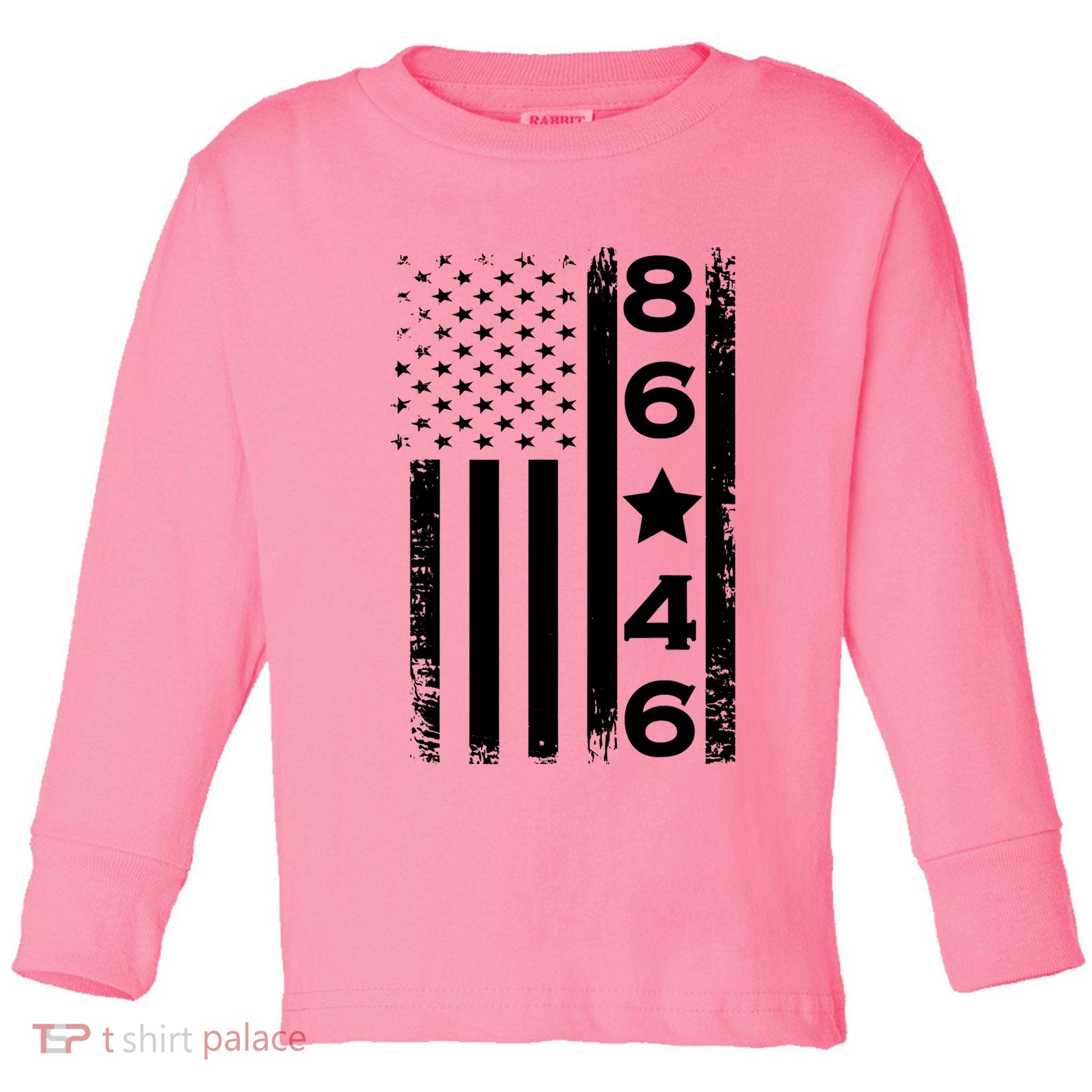 86 46 Impeach Biden 46 Vintage Distressed 86 46 Anti Biden Toddler Long Sleeve Shirt