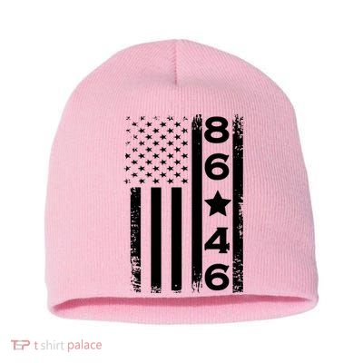 86 46 Impeach Biden 46 Vintage Distressed 86 46 Anti Biden Short Acrylic Beanie