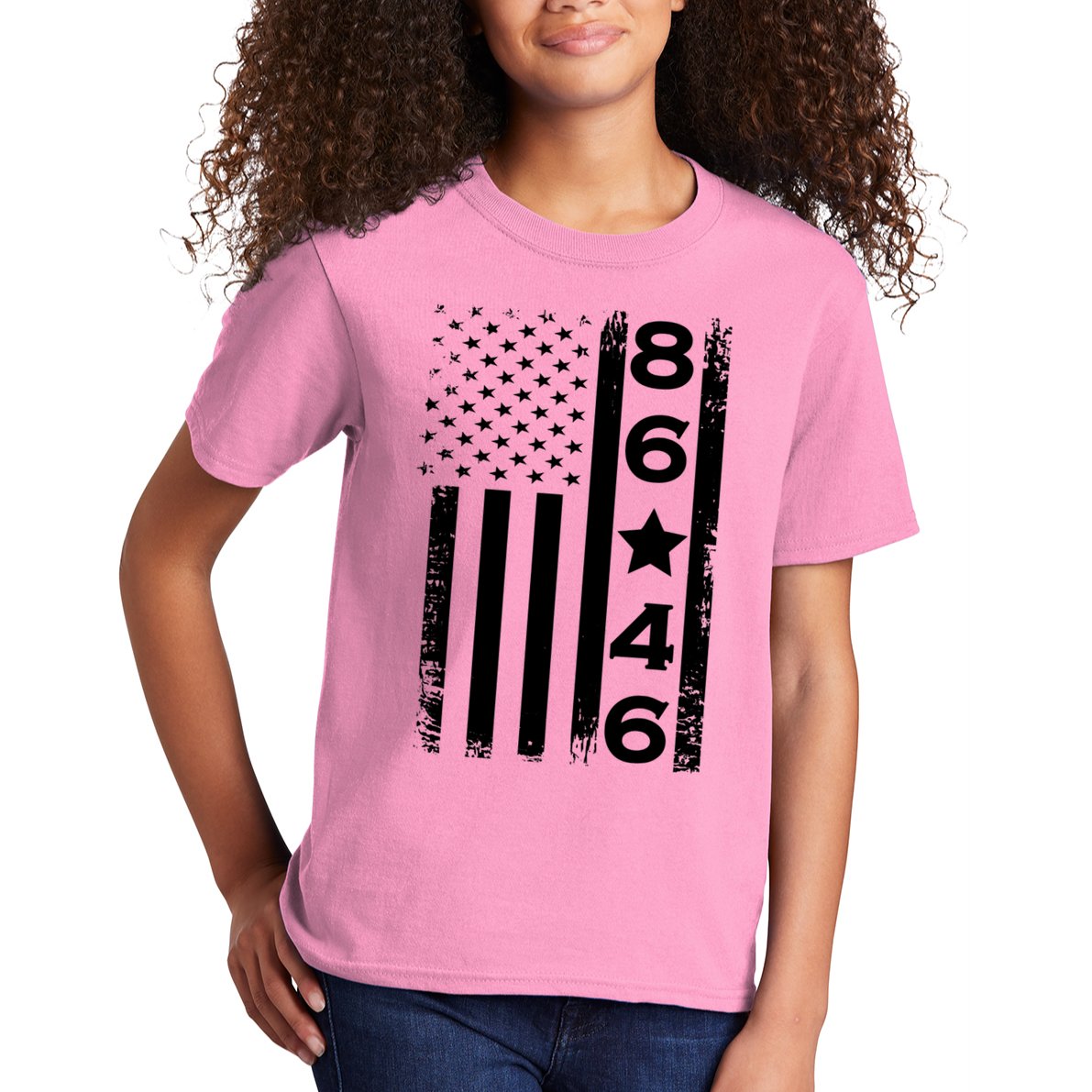86 46 Impeach Biden 46 Vintage Distressed 86 46 Anti Biden Kids T-Shirt