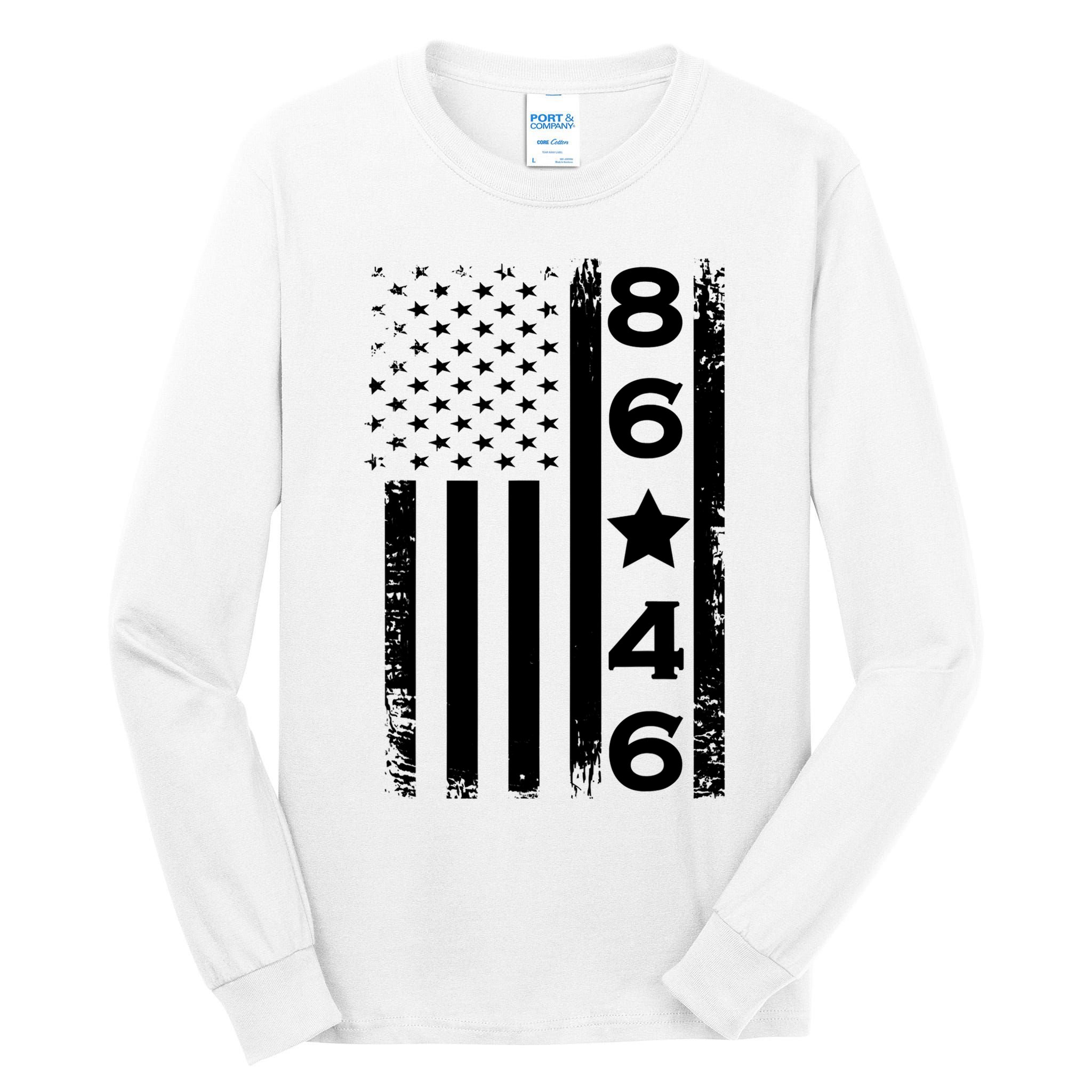 86 46 Impeach Biden 46 Vintage Distressed 86 46 Anti Biden Tall Long Sleeve T-Shirt