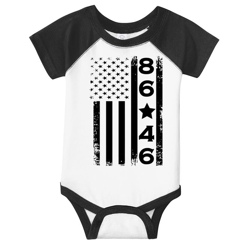 86 46 Impeach Biden 46 Vintage Distressed 86 46 Anti Biden Infant Baby Jersey Bodysuit