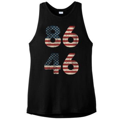 86 46 Impeach Anti Biden Vintage Distressed Ladies PosiCharge Tri-Blend Wicking Tank