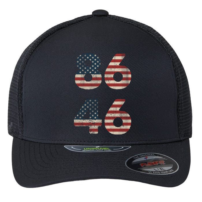 86 46 Impeach Anti Biden Vintage Distressed Flexfit Unipanel Trucker Cap