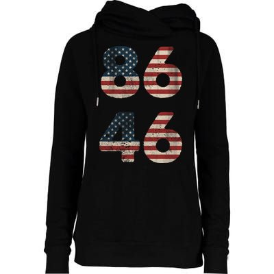 86 46 Impeach Anti Biden Vintage Distressed Womens Funnel Neck Pullover Hood