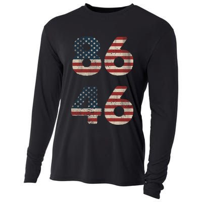86 46 Impeach Anti Biden Vintage Distressed Cooling Performance Long Sleeve Crew
