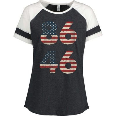 86 46 Impeach Anti Biden Vintage Distressed Enza Ladies Jersey Colorblock Tee