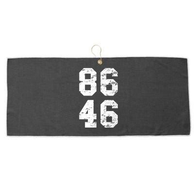 86 46 Impeach Biden 46 Vintage Distressed 8646 Anti Biden Large Microfiber Waffle Golf Towel