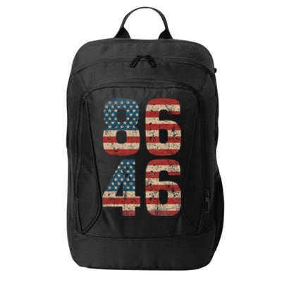 86 46 Impeach Biden 46 Vintage Distressed 8646 Anti Biden City Backpack