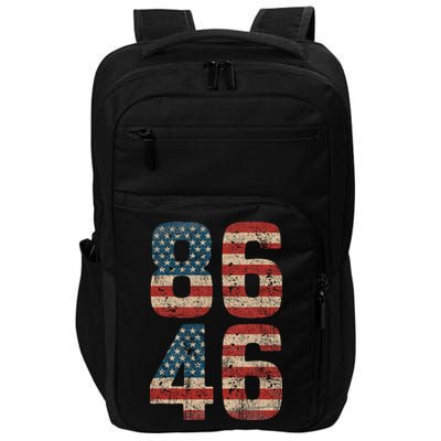 86 46 Impeach Biden 46 Vintage Distressed 8646 Anti Biden Impact Tech Backpack