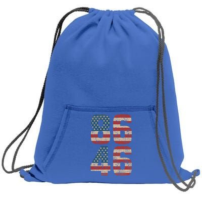 86 46 Impeach Biden 46 Vintage Distressed 8646 Anti Biden Sweatshirt Cinch Pack Bag