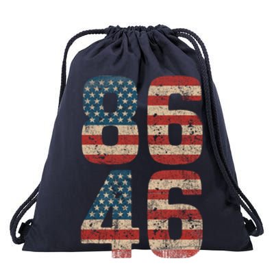 86 46 Impeach Biden 46 Vintage Distressed 8646 Anti Biden Drawstring Bag