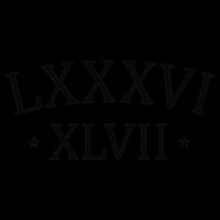 86 47 LXXXVI XLVII Roman Numerals Subtle Anti Trump Backpack