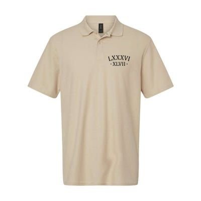86 47 LXXXVI XLVII Roman Numerals Subtle Anti Trump Polo