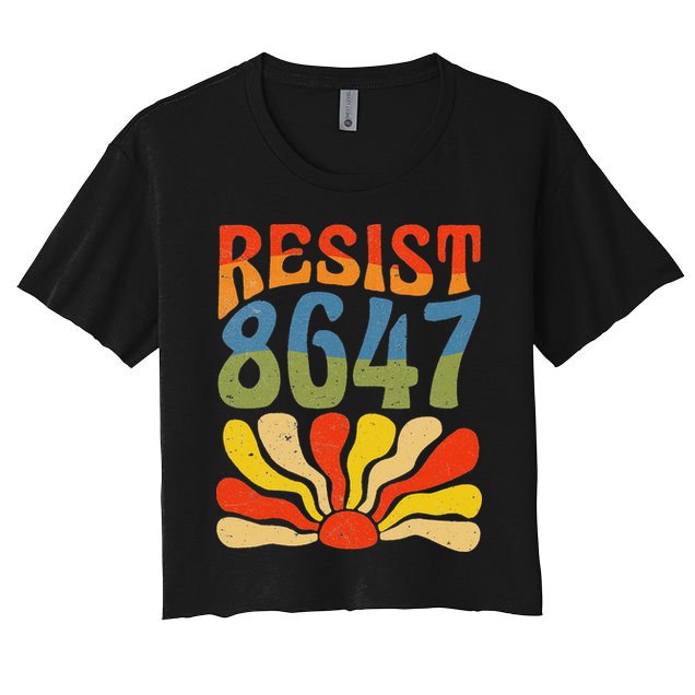 86 47 Resist Flower Women President Crop Top