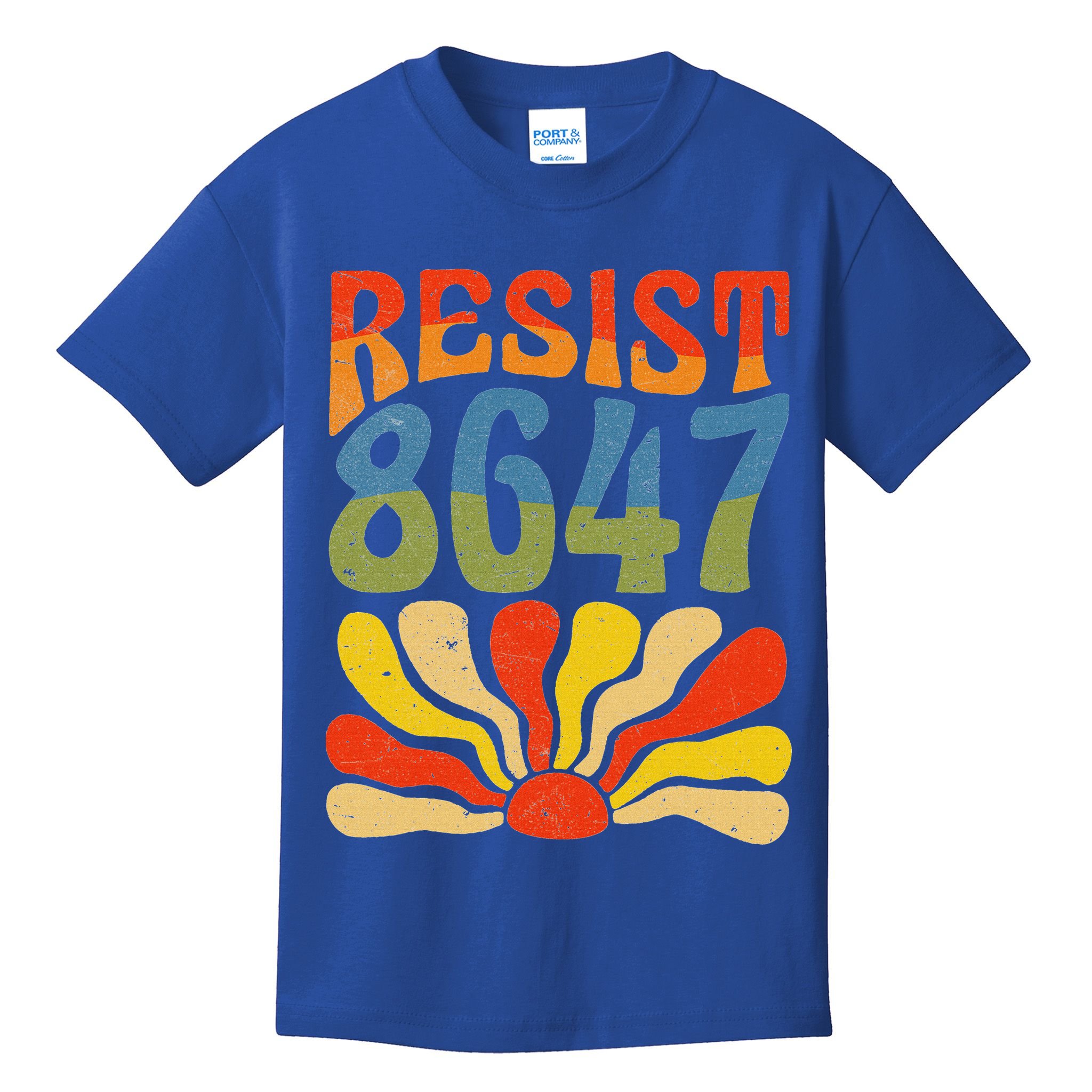 86 47 Resist Flower Women President Kids T-Shirt