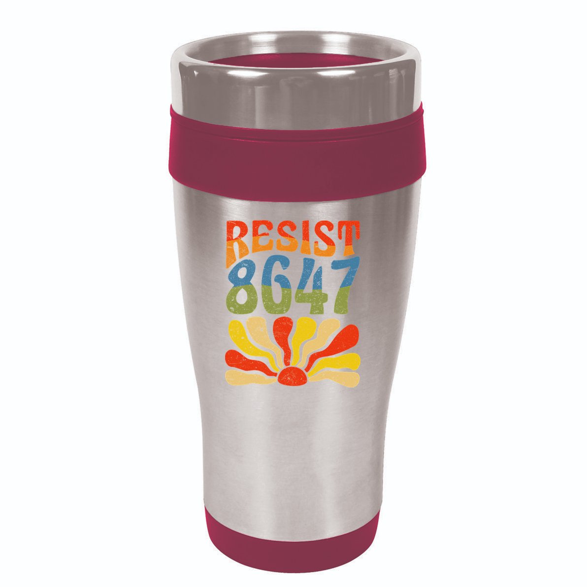 86 47 Resist Flower Women President 16oz Travel Tumbler