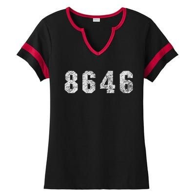 86 46 Republican Trump Political Statement Ladies Halftime Notch Neck Tee