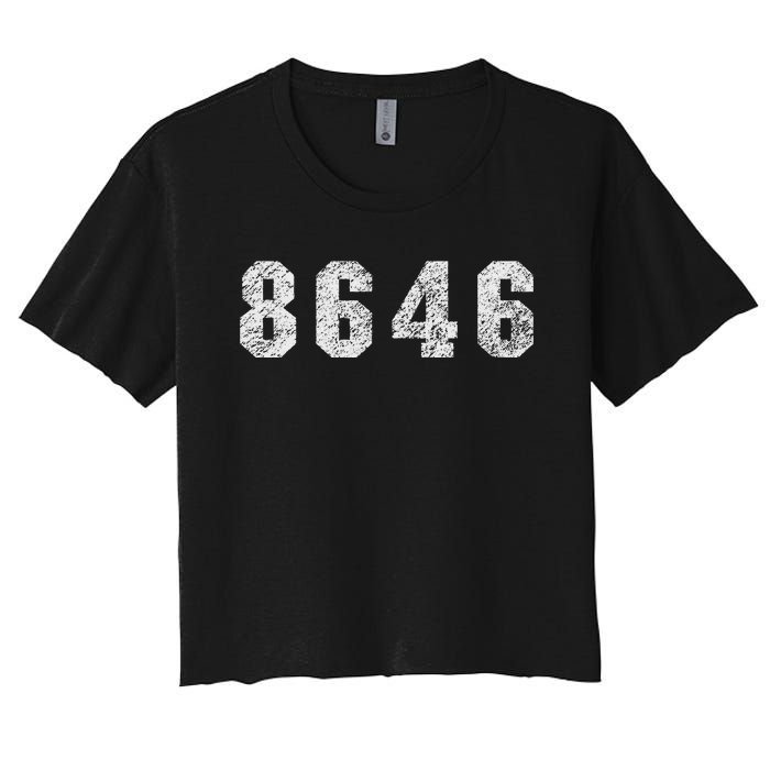 86 46 Republican Trump Political Statement Women's Crop Top Tee