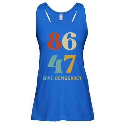 86 47 Save Democracy Anti Trump Political Protest Ladies Essential Flowy Tank
