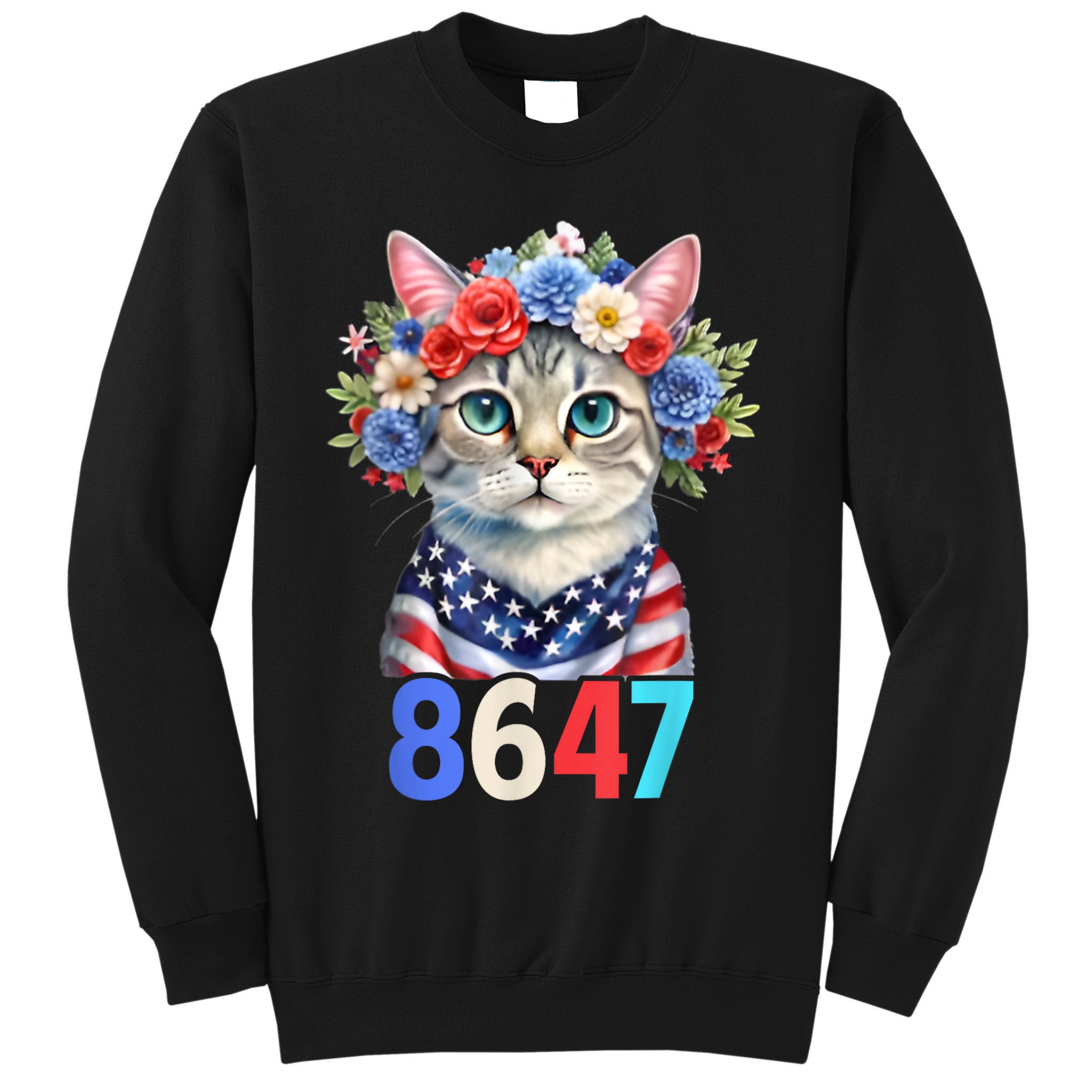 86 47 vintage 8647 outfits 8647 Floral Retro 86 47 Cat Lovers Sweatshirt
