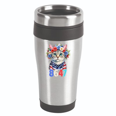 86 47 vintage 8647 outfits 8647 Floral Retro 86 47 Cat Lovers 16oz Travel Tumbler