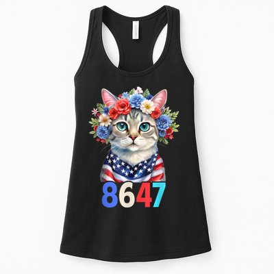 86 47 vintage 8647 outfits 8647 Floral Retro 86 47 Cat Lovers Womens Tank Top