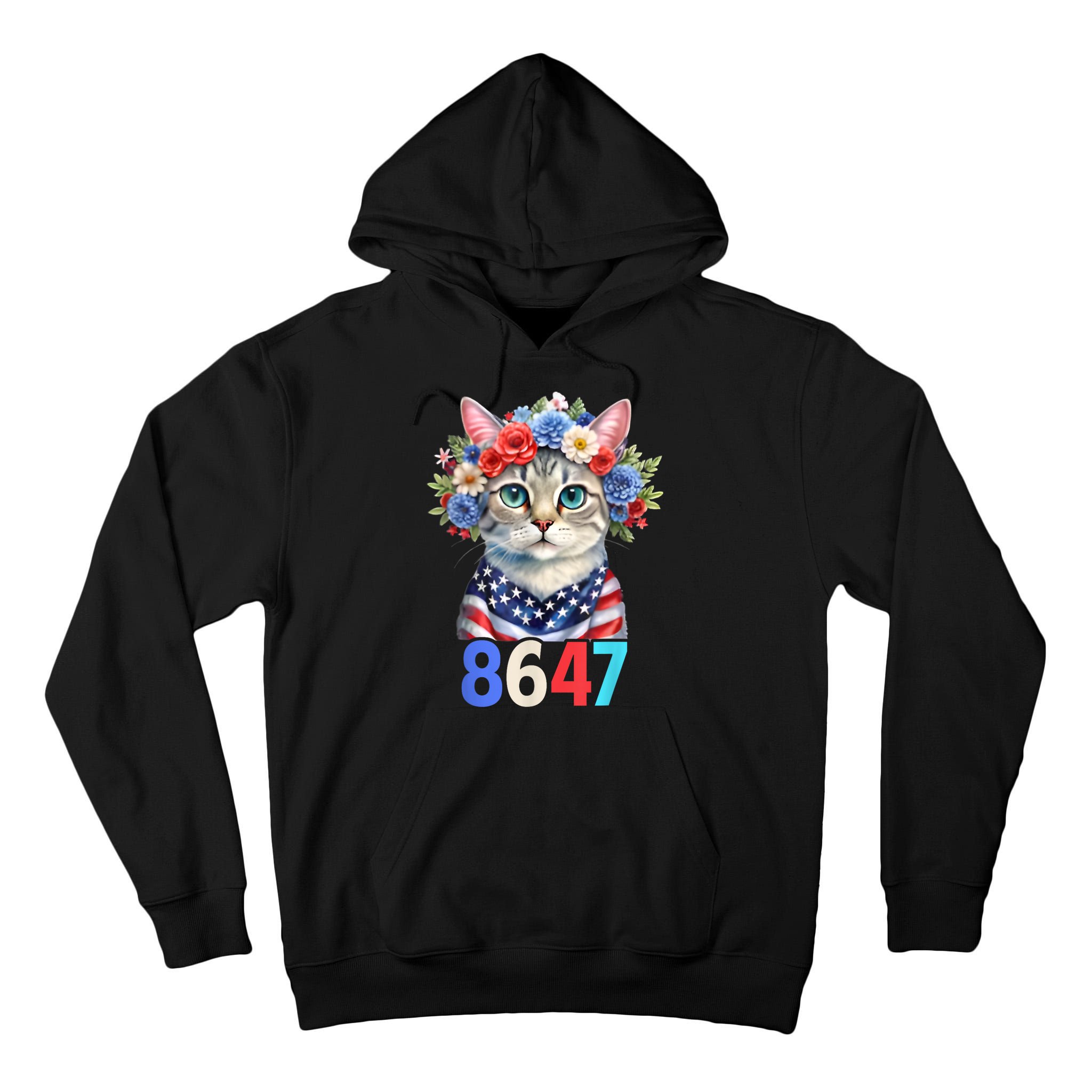 86 47 vintage 8647 outfits 8647 Floral Retro 86 47 Cat Lovers Tall Hoodie