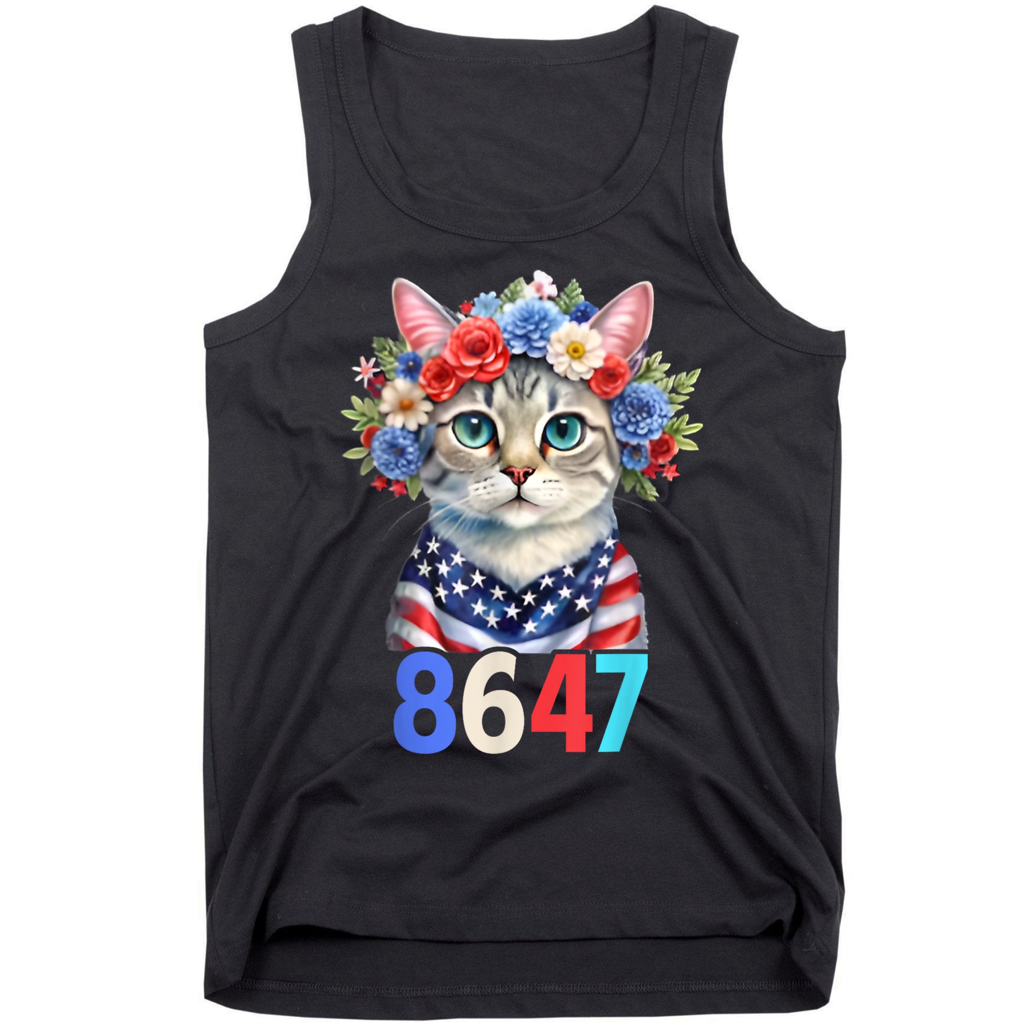 86 47 vintage 8647 outfits 8647 Floral Retro 86 47 Cat Lovers Tank Top