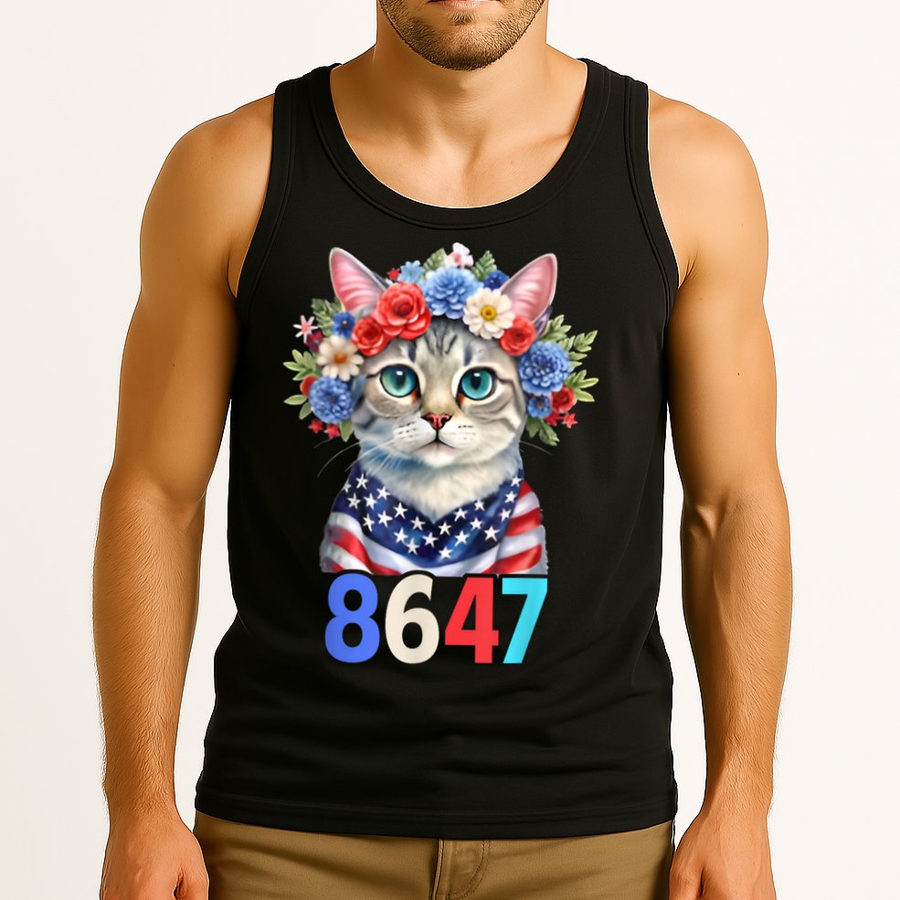86 47 vintage 8647 outfits 8647 Floral Retro 86 47 Cat Lovers Tank Top