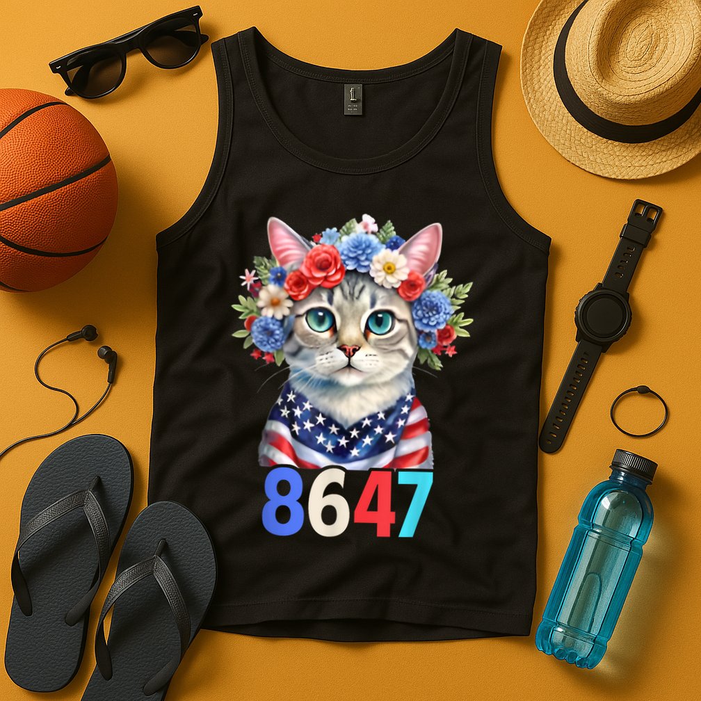 86 47 vintage 8647 outfits 8647 Floral Retro 86 47 Cat Lovers Tank Top